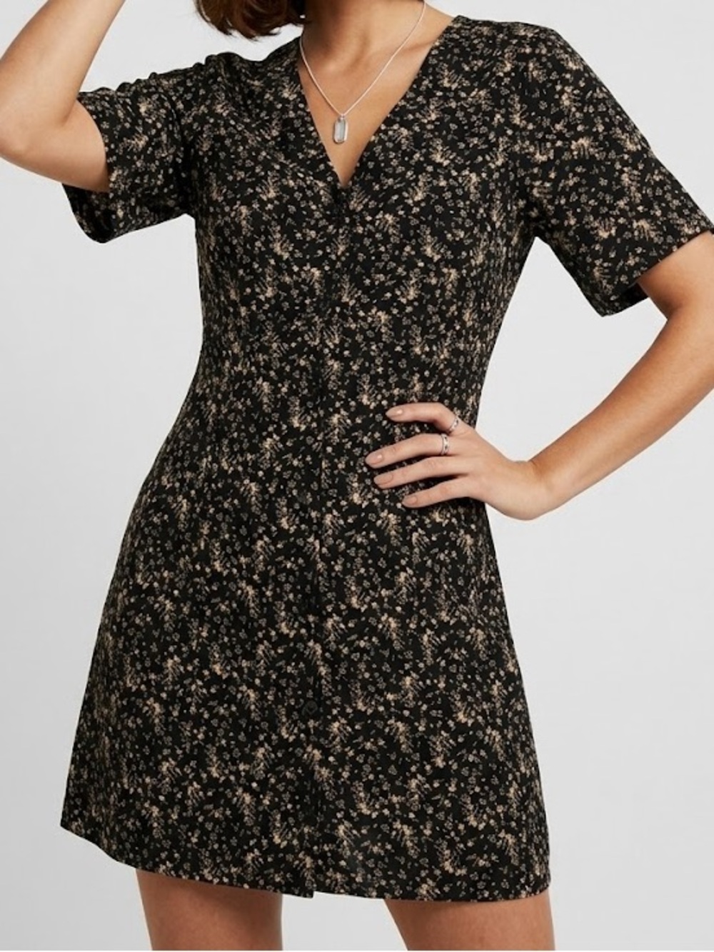 Disturbia Gardenia Button Front Mini Dress 12